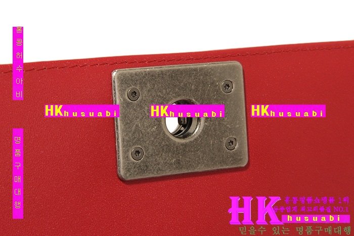 ★ 정품가죽사용★ 샤넬 보이백 91205-1 레드,은장(카프스킨)
