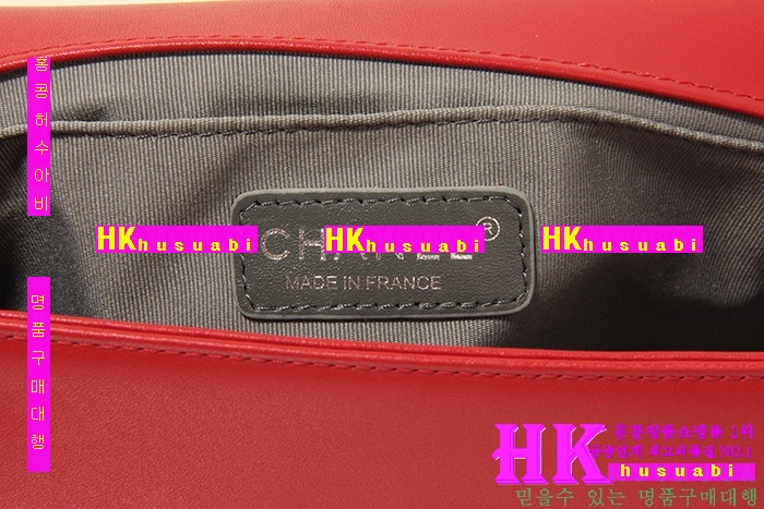★ 정품가죽사용★ 샤넬 보이백 91205-1 레드,은장(카프스킨)