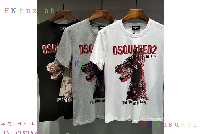 NEW 디스퀘어드 남성용 반팔티 DQ2718